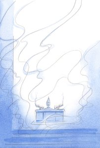 I vår helgedom, i Kristus, särskilt vid utläggningen av det heliga sakramentet, har vi framför oss gudomens fullhet och härlighet, och nåder utgjuts över oss, 2002 (w/c på papper) av Elizabeth Wang