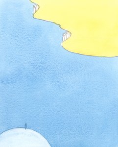 Det är en lång väg vi måste "färdas", om vi ska hålla ut på vår resa från syndigt jordeliv till himlens helighet och skönhet, 2003 (w/c på papper) av Elizabeth Wang