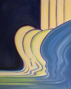 Det var kärleken som drev Kristus att komma ner till oss i skört kött, född av en kvinna, 2001 (olja ombord) av Elizabeth Wang