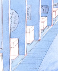 Det skulle orsaka ett uppsving av hängivenhet om de många dammiga, försummade altaren skulle renoveras, så att mässor kunde firas på dem igen, som under de senaste många hundra åren., 2004 (w/c o av Elizabeth Wang