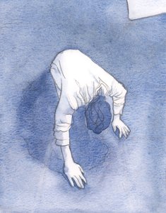 Jesus bad i ångest till sin himmelske Fader i Getsemane trädgård, 2000 (w/c på papper) av Elizabeth Wang