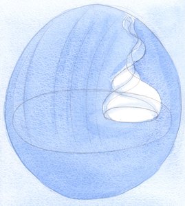 En vars själ är helt tillägnad Gud sänder en stor eld av lovsång upp till himlen; "mindre" själar innehåller en mindre låga, 2002 (w/c på papper) av Elizabeth Wang
