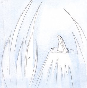 Vår välsignade fru ger all ära och tillbedjan till Gud, som varje varelse borde., 2001 (w/c på papper) av Elizabeth Wang