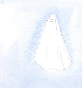 Vår Kära Fru talade inte om botgöring; hon kände till hela mitt hjärtas hemligheter, som jag hade visat henne för länge sedan., 2001 (w/c på papper) av Elizabeth Wang