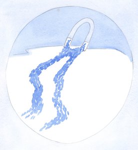 Personer som fritt följer samvetet och försöker göra det som är rätt, dras av Guds Ande, även om de inte vet det, 2001 (w/c på papper) av Elizabeth Wang