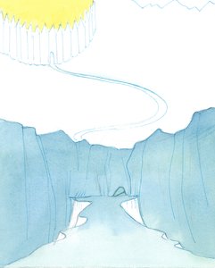 Sedan Kristi död och uppståndelse har dödens mörka "dörröppning" inga skräck för Kristi vänner, 2003 (w/c på papper) av Elizabeth Wang