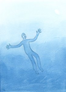 Vissa själar är förskräckta, vid döden, för att inse hur många gånger de har ignorerat Herrens tillvägagångssätt, vänlighet, möjligheter och varningar, 2003 (w/c på papper) av Elizabeth Wang