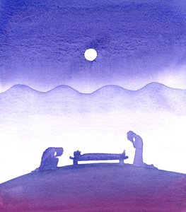 Det första dödsfallet, 2001 (w/c på papper) av Elizabeth Wang