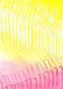 The heavenly host, 2001 (w/c på papper) av Elizabeth Wang