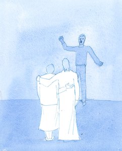 Unionen mellan Kristus och mig själv är så nära att den som skadar mig måste skada Kristus, 2004 (w/c på papper) av Elizabeth Wang