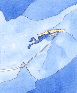Att slarvigt gå in i allvarlig synd är att riskera att bli avskuren från Gud för alltid, 2004 (w/c på papper) av Elizabeth Wang