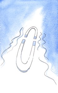 Sanningen attraheras av sanningen som en magnet, 2002 (w/c på papper) av Elizabeth Wang