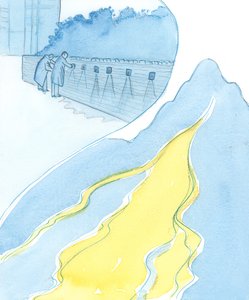 När vi förlåter någon för en specifik gärning, verkar Guds nåd i oss, 2003 (w/c på papper) av Elizabeth Wang