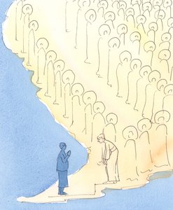 Närhelst vi ber ett särskilt heligt om särskild hjälp genom bön, är det som om de heliga skapar ett utrymme för den himmelske vän att komma ned bland dem, för att fråga oss: "Vad kan jag göra för att hjälpa dig?"., av Elizabeth Wang