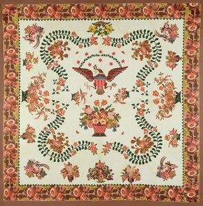 Quilt, ca 1825 (applicerad bomull) av Elizabeth Welsh