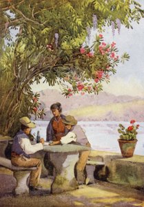 A Restaurant (färg litho) av Ella Du Cane