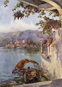 En valvgång vid Orta (färg litho) av Ella Du Cane