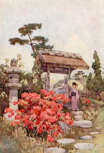 Azaleor (färg litho) av Ella Du Cane