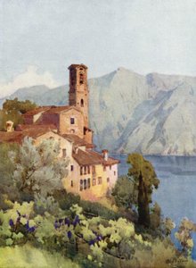 Castagnola, Luganosjön (färg litho)