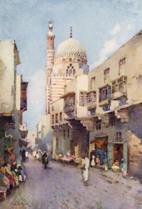 Darb-el-Gamamiz, Kairo (färg litho)
