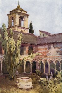 Klostret i Piona, Comosjön (färg litho)