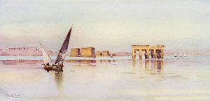Philae (färg litho) av Ella Du Cane