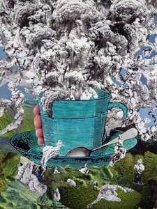 Morgonkaffe, 1994 (collage)