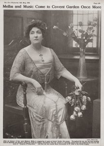 Dame Nellie Melba, australiensisk operasångerska (s/v foto) av Elliott and Fry Photography Studio