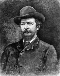 Algernon Charles Swinburne, graverad från ett fotografi (gravyr) (svart fotografi) av Elliott und Fry Studio