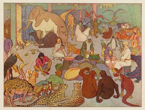 Noaks ark: Livet till sjöss (färglitografi) av Elmer Boyd Smith