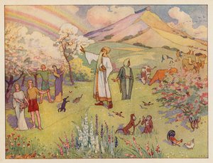 Noaks ark: Regnbågen (färglitografi)