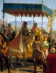 Karl VIII:s (1470-1498) inträde i Neapel av Eloi Firmin Feron