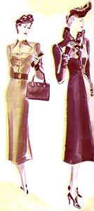 Elsa Schiaparelli teckning av Elsa Schiaparelli