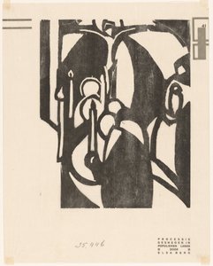Procession (titel på objekt) Träsnidare nummer av Wendingen (serietitel) av Else Berg