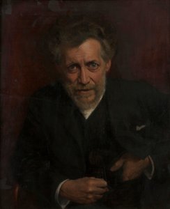 Porträtt av professor Edmund von Hellmer av Emanuel Baschny