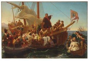 Columbus avgång från Palos 1492, 1855
