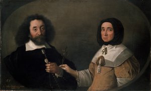 John Tradescant den yngre och Hester, hans andra hustru, 1600-talet av Emanuel de Critz