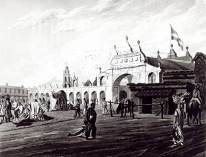 Mahali pa Soko, iliyochongwa na Daniel Havell (1785-1826) 1820 swed