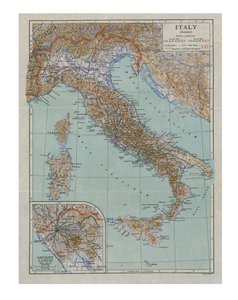 Karta över det antika Italien, c1910-talet.