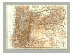 Karta över Oregon, c1910. av Emery Walker