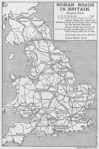 Romerska vägar i Storbritannien (litho)