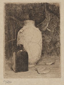 Stilleben med vas och flaska av Emil Carlsen