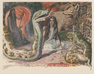 Lokis kull. Från Valhalla: Teutonernas gudar av Emil Doepler
