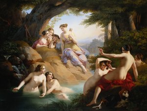 Diana och nymfer badar, 1846 av Emil Jacobs