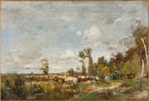 Betande boskap i Holland av Emil Jakob Schindler
