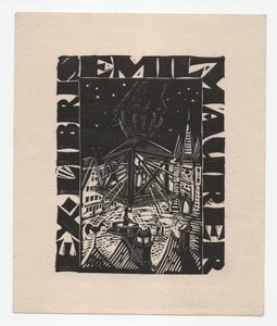 Ex Libris Emil Maurer (gravyr) av Emil Maurer