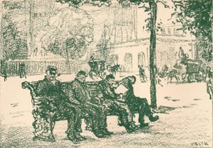 På Victoria Embankment, 1898 av Emil Orlik