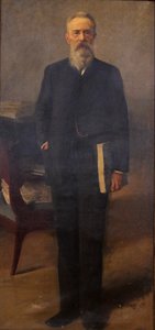 Porträtt av kompositören Nikolai Rimsky-Korsakov 1844-1908, ca. 1900 av Emil Oskarovich Wisel