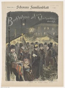 Familjen Buchholz på Kerstmarkt Buchholzens på julmarknaden (titel på objekt) av Emil Ost
