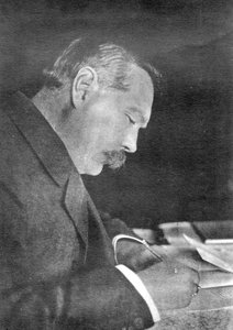 Sir Arthur Conan Doyle, skotsk författare, 1912.